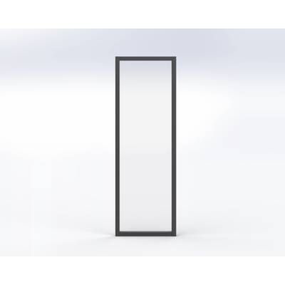 Verrière alu noir 1 partition - 1,198 x 0,405 m - Gedimat - MANUFACTURE DE FRANCE