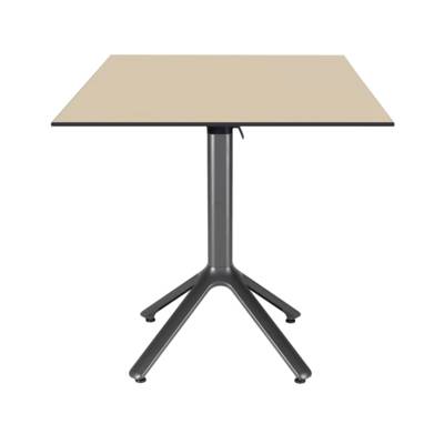 Table rabattable 70x70cm beige coquille - terrasse - RestooTab