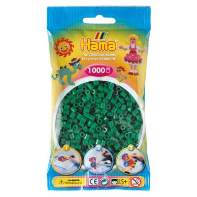 Sachet de 1000 Perles à repasser midi 5 mm Vert - HAMA
