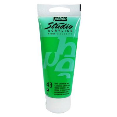 Peinture Studio Acrylique Tube Vert Cadmium Imitation 100 ml - PÉBÉO
