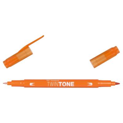 Feutre Dessin Double Pointe 0,8 et 0,3 mm TwinTone orange - TOMBOW