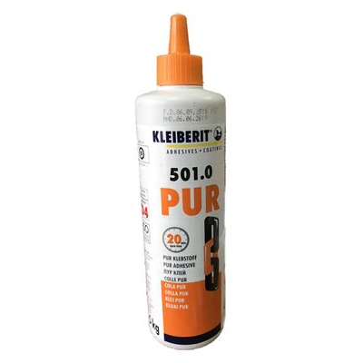 Colle PUR D4 rapide KLEIBERIT 501.0 - biberon 0,5kg - 501.0.8101 - KLEIBERIT CHIMIE SARL