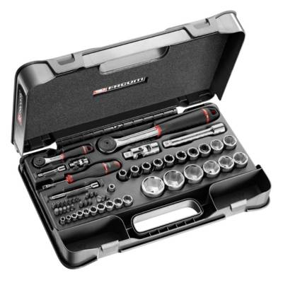 Coffret douilles 1/4" 1/2" 6 pans métriques R-S.161B FACOM - 55 pièces - RS.161-2