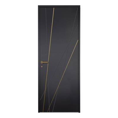 Porte d'entrée alu AZOLLA noir sablé/blanc - 215 x 90 cm - Gedimat