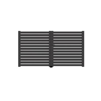 Portail battant MERLIN alu gris taupe - Gedimat - GARDEN GATE