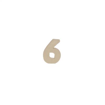 Chiffre 6 kraft 20cm - Kraft - DÉCOPATCH