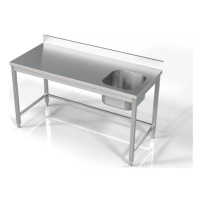 Plonge 1 bac + plan de travail+ tiroir sans fond