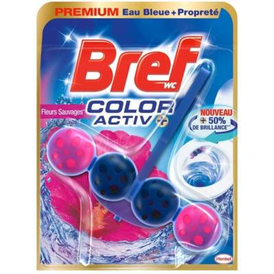 Bloc WC 50g Color Activ+ Fleurs sauvages - Nettoyant Détartrant toilettes