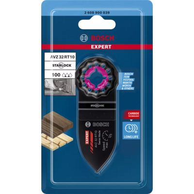 Lame plongeante carbure Expert Starlock BOSCH AVZ32RT10 pour outils oscillant - 2608900039