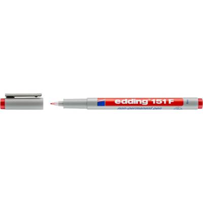 Feutre Non Permanent 151 F Rouge Pointe Fine 0,6 mm - EDDING
