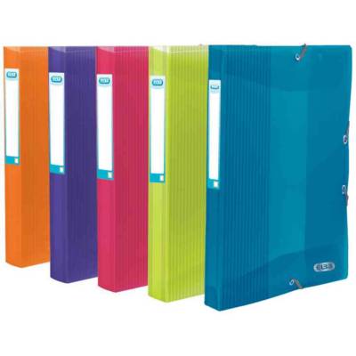 Boite de rangement School Life PP Dos de 25 mm pour A4 Coloris Aléatoire