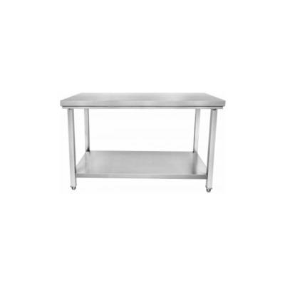 Table inox - Largeur L (L=1210-1610mm) - Avec étagère basse - TBLLLP70EtagPied