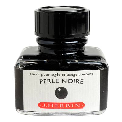 Encre traditionnelle à stylo en flacon "D" 30ml perle noire - HERBIN