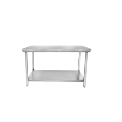 Table inox - Avec étagère basse