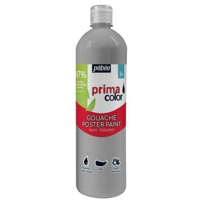 Flacon 1 Litre Peinture Gouache Primacolor Métallique - ARGENT - PÉBÉO
