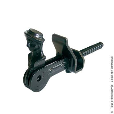 Arret de volet tête de bergère à visser+butée Ø10mm - 115mm - noir - Gedimat - AFBAT