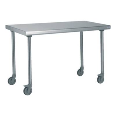 Table inox - Largeur L (L=1210-1610mm) - Sur Roulettes - Vesto