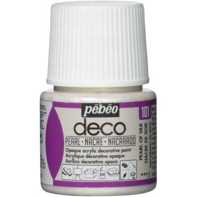 Flacon 45ml Peinture Deco Acrylique Nacrée NACRE SOIE - PÉBÉO