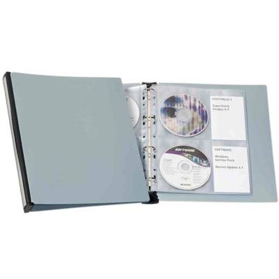 Classeur à Anneaux 96 CD / DVD 12 Pochettes en PP Noir / Argent - DURABLE