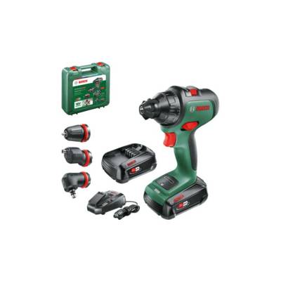 Perceuse-visseuse BOSCH AdvancedDrill 18 + 3 mandrins +2 batterie 2,5 Ah + chargeur - 06039B5008 - BOSCH Vert