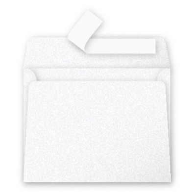 Pqt de 20 Enveloppe 120g 90x140 blanc irisé Avec Bande de protection - Clairefontaine