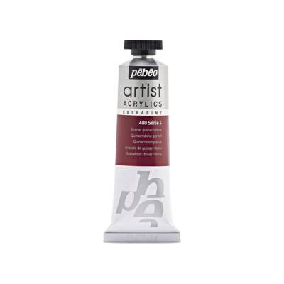 Tube 37 ml Peinture Artist Acrylics Extra fine GRENAT QUINA - PÉBÉO
