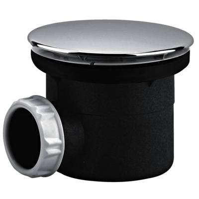 Bonde de receveur de douche avec capot ABS chromé sortie horizontale - D.90mm - Gedimat - VALENTIN