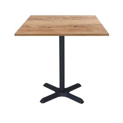 Table pied noir 70x70cm chene slovene - intérieur - RestooTab