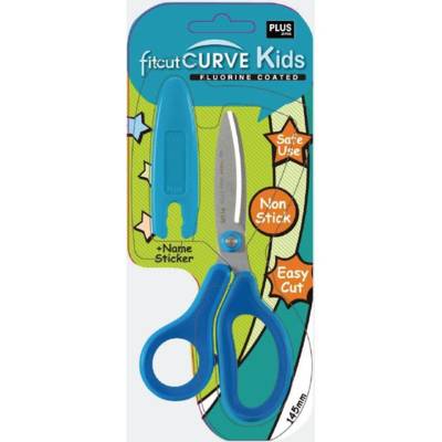 Ciseaux Enfants Fitcut Curve Fluorine-coated 145 mm Bleu