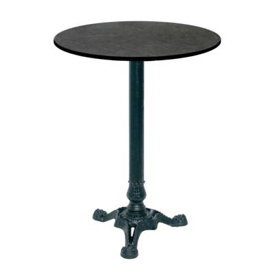 Mange-debout pied noir Ø60cm marquina - intérieur - RestooTab