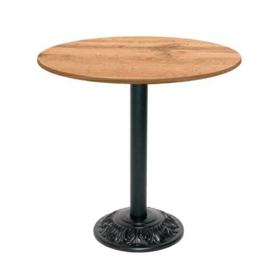 Table pied noir Ø70cm chene armor - intérieur - RestooTab