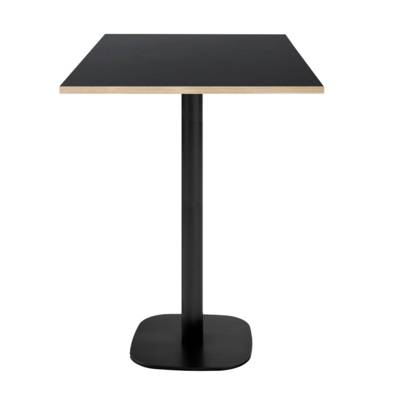 Mange-debout pied noir 60x60cm noir chant bois - intérieur - RestooTab