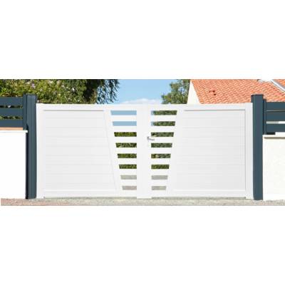 Portail battant AYOL PVC blanc - Gedimat - MOREY