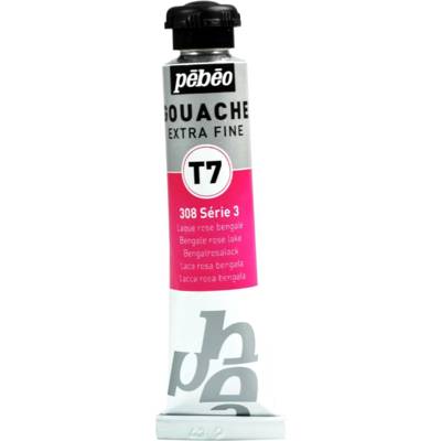 Tube 20ml Peinture Gouache T7 extra fine LAQUE ROSE BENGALE