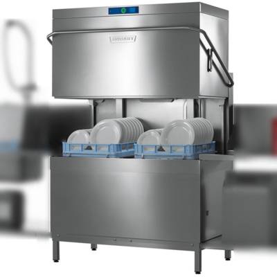 Lave-vaisselle à capot - 2 paniers 50x50cm - Doseur de lavage, Doseur de rinçage, Pompe de vidange, Surpresseur de rinçage intégrés - AMXT-10A