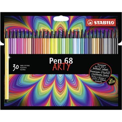 Etui de 30 feutres de dessin Pen 68 ARTY Assortis