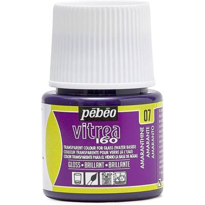 Flacon 45ml peinture Vitrea 160 brillante pour verre AMARANTHE