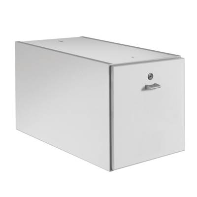 Caisson 1 tiroir dossiers suspendus NOVA mélaminé - L32xP55xH35 cm - Gris perle/dauphin - Mobidecor