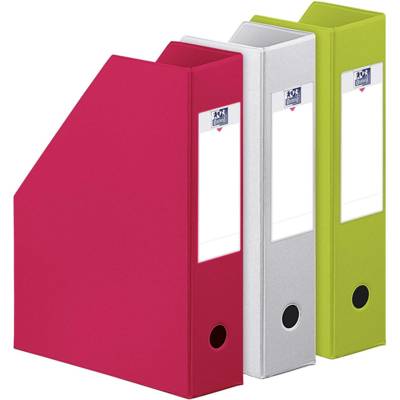 Lot de 3 Porte-revues PVC dos 7 cm Tonic Rouge/Blanc/Vert