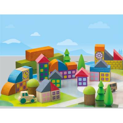 Minivillage de 40 pièces en hêtre Massif - JEUJURA