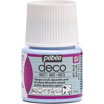 Flacon 45ml peinture acrylique Déco Mat BLEU DU CIEL - PÉBÉO
