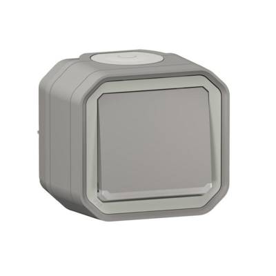 Va et vient lumineux PLEXO complet saillie gris - Gedimat - LEGRAND