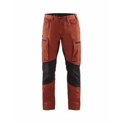 Pantalon maintenance BLAKLADER Stretch T.54 - ROUGE BRIQUE/NOIR - 145918455999-54 - BLAKLADER WORKWEAR