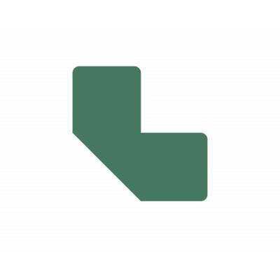 Lot 10 Symbole Adhésif de Marquage au Sol- Forme "L" 100 X 50mm - Vert