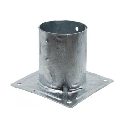 Pied rond pour poteau diam.8cm sur platine carrée à fixer - Gedimat