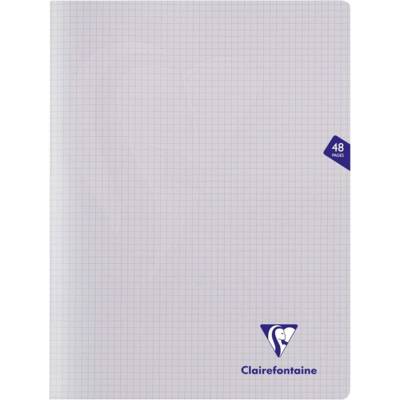 Mimesys cahier piqué polypro 24x32cm 48p Q.5x5 Incolore - CLAIREFONTAINE