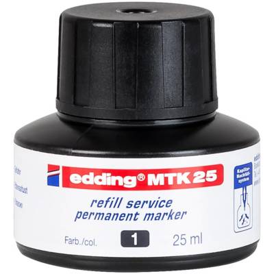 Recharge d'encre MTK 25 par Capillarité pour Marqueurs Permanents Noir