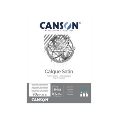 Bloc calque satin 90/95 g/m2 50 feuilles A3 - CANSON
