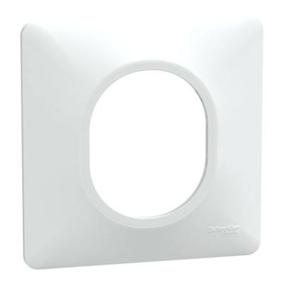 Plaque de finition OVALIS REFRESH 1 poste blanc - Gedimat - SCHNEIDER ELECTRIC