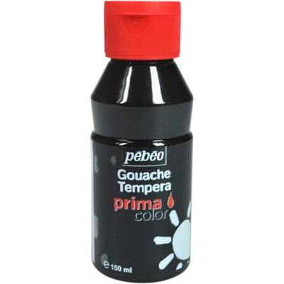 Flacon 150ml Peinture Gouache PRIMACOLOR Noir - PÉBÉO